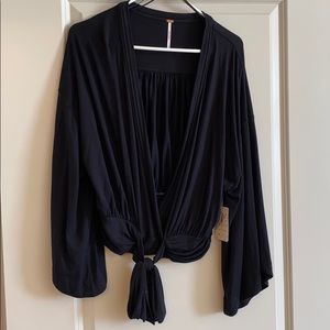 NWT Free People Black Top - Size Medium